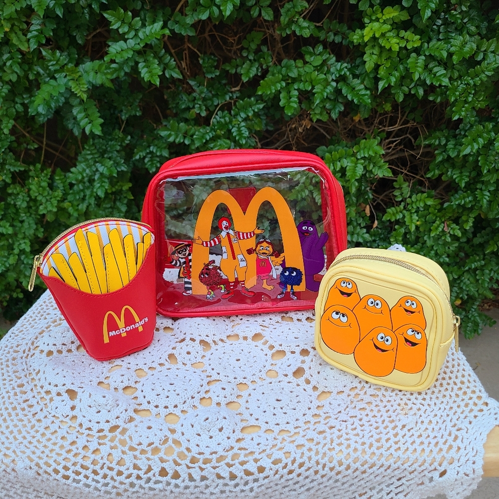 Mcdonald's Characters Cosmetic Bag 3 Piece Set by Mad Engine - NEW WITH TAGS